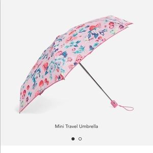 🌂Vera Bradley Mini Travel Umbrella in 🌸💐 Rosy Garden Picnic